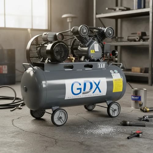 Compresor De Aire 100 Litros, 3 Hp, A Correa Rojo 50 60 Monofásica