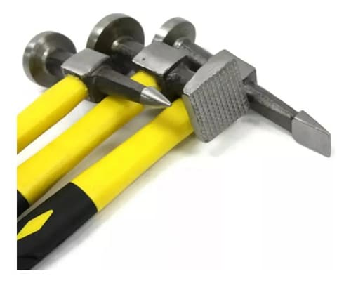 Kit De Martillos Y Aguantadores Chapista, 7 Piezas En Maleti