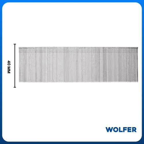 Clavos Para Clavadora Neumática Wolfer De Acero Liso Sin Cabeza - Pack De 5000 Unidades