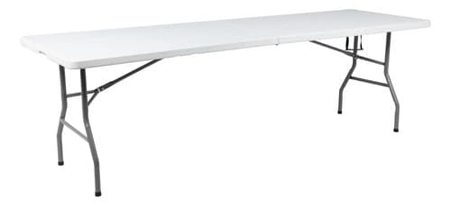 Mesa Plegable Valija 180 Exterior Interior Blanco