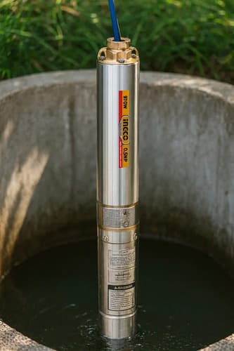 Bomba Sumergible Pozo Profundo Semisurgente Ingco 550w Color Gris