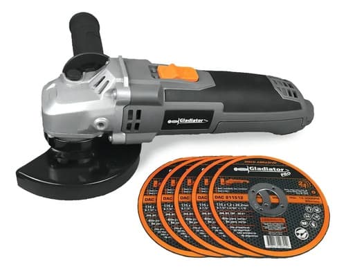 Amoladora Angular Gladiator Pro Aa 415/2 Plus De 50 hz/60 hz Color Gris 700 w 220 v + Accesorios