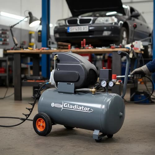 Compresor De Aire Eléctrico Portátil  Gladiator Pro Ce 650/2 Gris