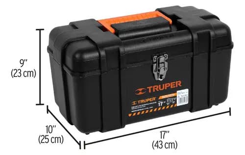 Caja De Herramientas Truper Chp-17x De Plástico 24.13cm X 43.1cm X 22.8cm Negra Negro