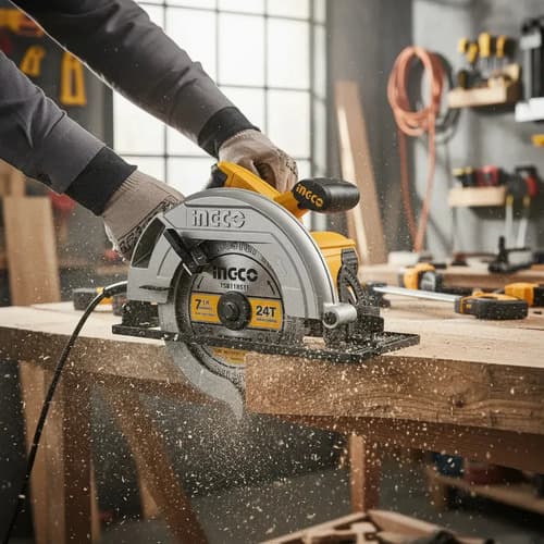 Sierra Circular Ingco 1600w Naranja Claro 50/60hz