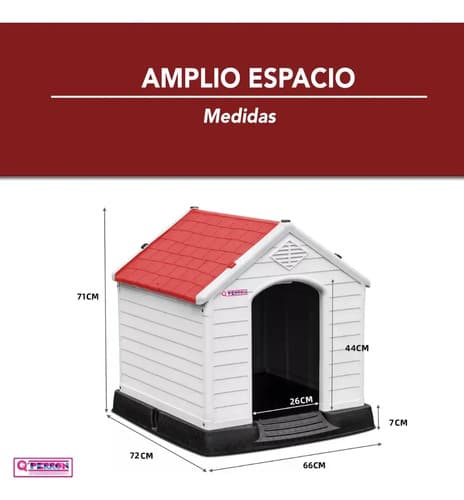 1 Paquete De 2 Casas Para Perro Chicas D 68x61x59cm Beige