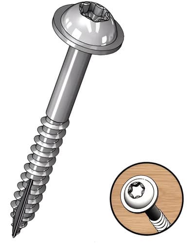 Tornillos Torx 32mm Milescraft X100 Unidades Para Madera Y Pocket Hole
