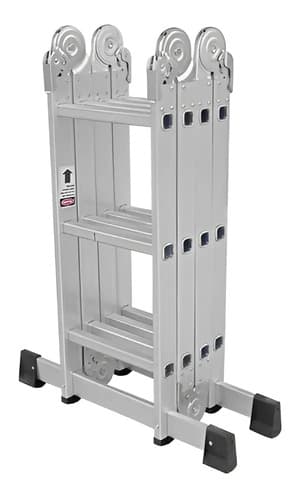 Escalera Aluminio 12 Escalones Plegable Para Tu Casa Multipropósito