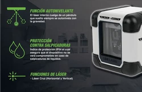 Nivel Laser Verde Autonivelante 30mts Bwnl30 Black & White