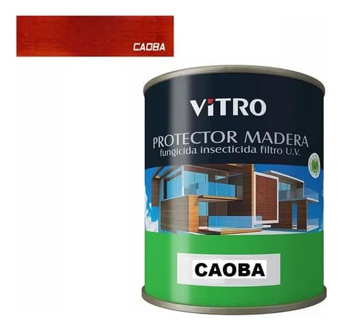 Protector De Madera 4l Uso Interior Exterior Vitro Caoba Satinado