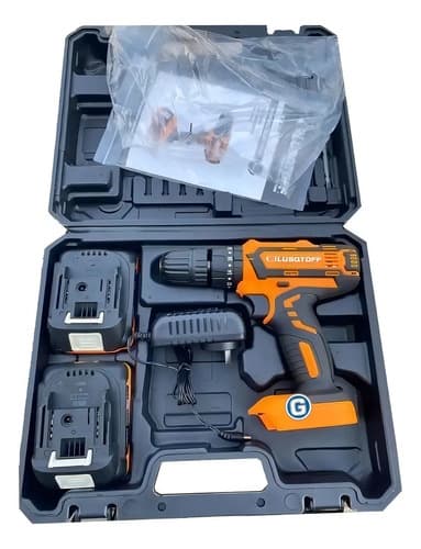 Taladro Percutor Atornillador Inalámbrico De 10mm Lüsqtoff Color Naranja