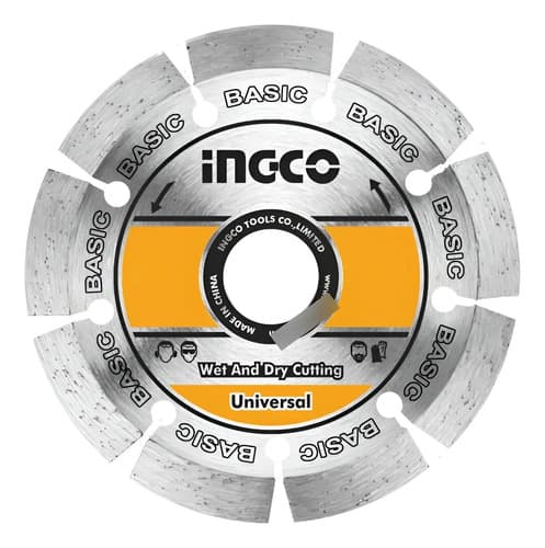 Disco Diamantado 9 Corte Seco Segmentado Dmd012302 Ingco Amarillo