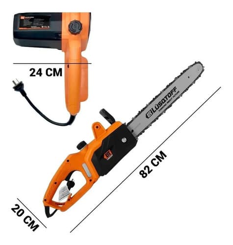 Electrosierra Motosierra Lusqtoff 2000w Espada 40cm Esl2000-8 Color Anaranjado Naranja