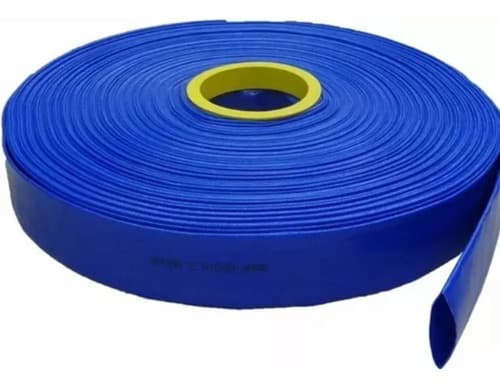 Manguera Plana 2 Pulgadas 4 Bar 50 Metros Riego Motobomba C Color Azul