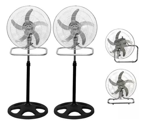Ventilador De Pie 5 Aspas, 3 Posiciones, 3 Velocides, 46cm