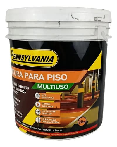 Pintura Para Piso Multiuso 20kg Color Grafito Pennsylvania