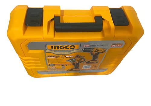 Kit Llave De Impacto + Taladro Inalámbrico Ingco +2 Baterías Cosli230702 Amarillo 50 Hz/60 Hz