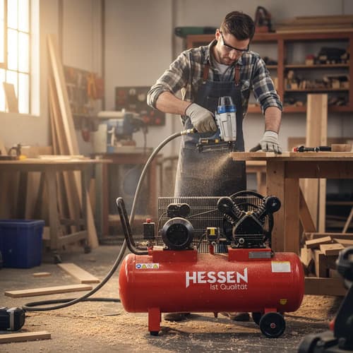 Compresor Hessen 200 Litros 2hp Monofasico Profesional