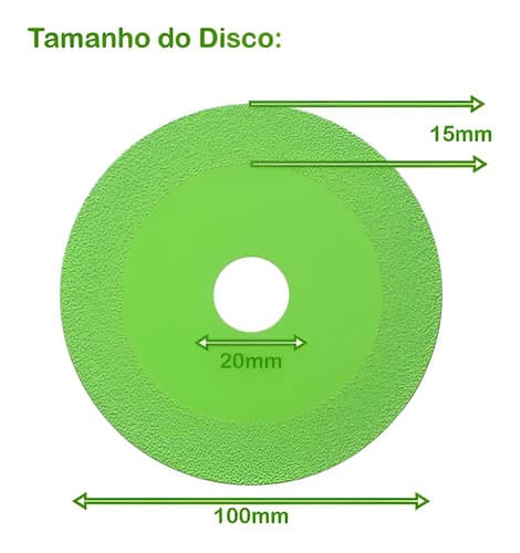 Disco De Corte Vidro Botella De Suelo De Cerámica C/ Espejo Color Verde Claro