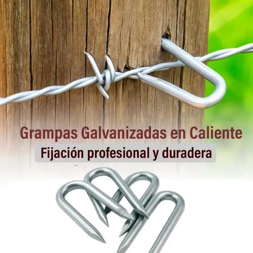 Clavo Grampa Para Tejido - Galvanizados En U Resistente 0 Mm