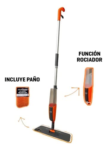 Mopa Trapeador Spray 400cc Repuestos Lusqtoff Color Naranja