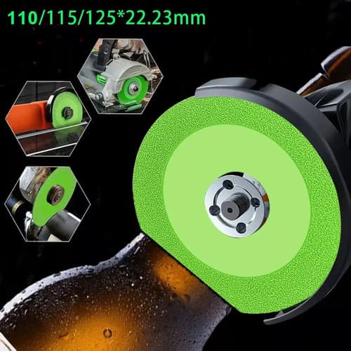 Disco De Corte Vidrio Ultra Fino Para Amoladora Pack X3 Verde Lima