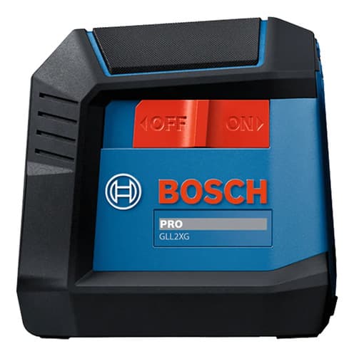 Láser Lineal Bosch Gll2xg Li Green Cross, Nivel 12 M, 2 Líneas, Batería Recargable Profesional Y Bolsa De Protección