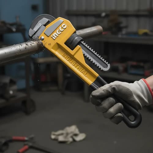 Llave De Caño 24  Ingco Hpw0824. 76mm. Hnt Amarillo