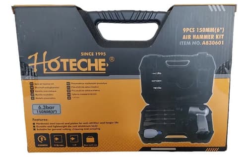 Martillo Cincel Neumático Profesional + Accesorios Hoteche
