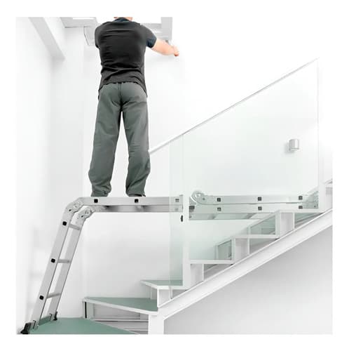Escalera Andamio Aluminio 3.4 Mts 12 Escalones Premium