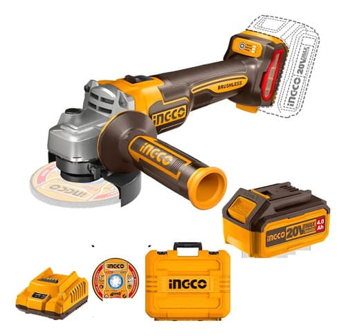 Amoladora 20v Bl + Valija Ingco Cagli211541 Naranja Claro