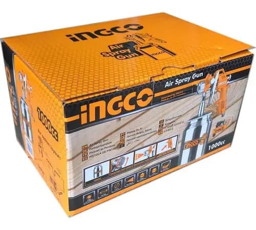 Pistola Pintar Tacho Abajo 1000cc 1.5mm Asg3101 Plateado Plateado