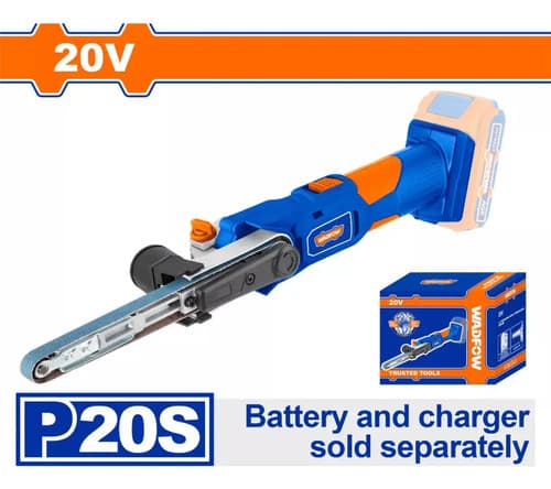 Lijadora De Banda 20v Sin Bateria Wadfow Ingco Wlbs1501 Azul