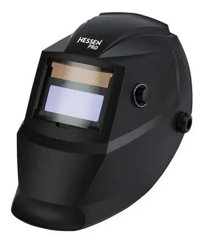 Careta Soldar Hessen Pro Sombra Ajustable Solar Negro Plástico