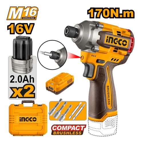 Atornillador De Impacto A Bateria 16v 170nm Cirli16178 Naranja Claro 50hz/60hz