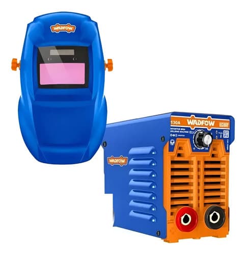 Soldadora Inverter Wadfow 130 A + Careta Wadfow, Accesorios Azul
