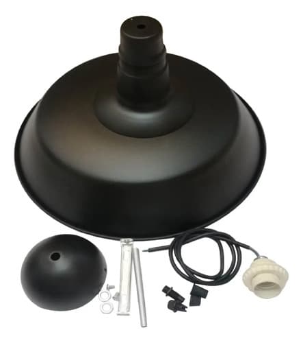 Lampara Vintage Colgante Negra
