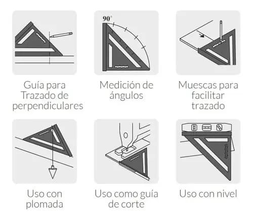 Escuadra De Aluminio Truper 12¨ Ideal Yesero Et-12a - Fc
