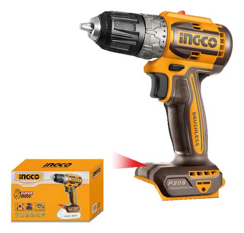 Taladro Inalámbrico - 52 Nm - Brushless - Ingco Color Naranja Claro