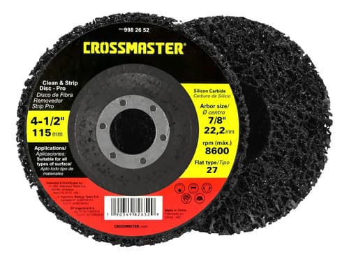 Disco Removedor Oxido Y Pintura Chaupint Crossmaster 115 Mm Color Negro