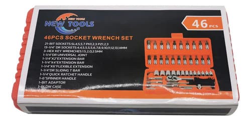 Llave Crique Juego 44 Pzs Cricket Naranja Acero Cromado Herramientas