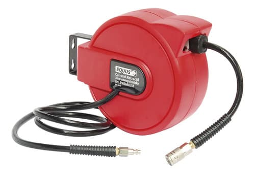 Manguera Con Carretel Retráctil Equus P/ Aire Comprimido 8m  Rojo