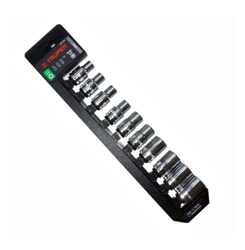 Set Juego 10 Tubos Torx Hembra Bocallaves 1/2'' Truper 10026 Color No Aplica