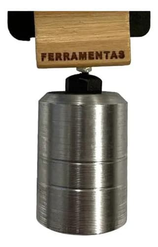 Plomada Acero Con Taco De Madera 400gr C/tarjeta Ramada