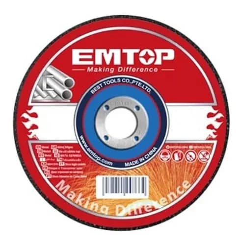 Disco De Corte Metal Inox. 4 Emtop Abrasivos Caja 10un Febo Color Negro