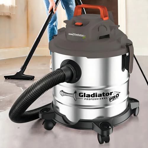 Aspiradora Tipo Industrial Gladiator Pro 3 En 1 Tanque 20l Plateado