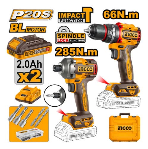 Kit Taladro Atornillador Percutor 66nm + Impacto Ckli20277