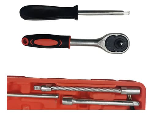Llave Crique Juego 44 Pzs Cricket Naranja Acero Cromado Herramientas
