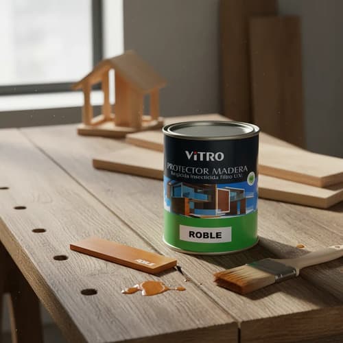Protector De Madera 4l Uso Interior Exterior Vitro Roble Satinado