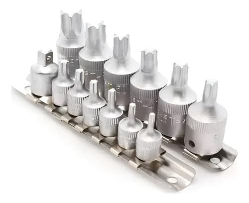 Juego De Dados 15 Piezas Torx Uyustools Tup015 Cromo